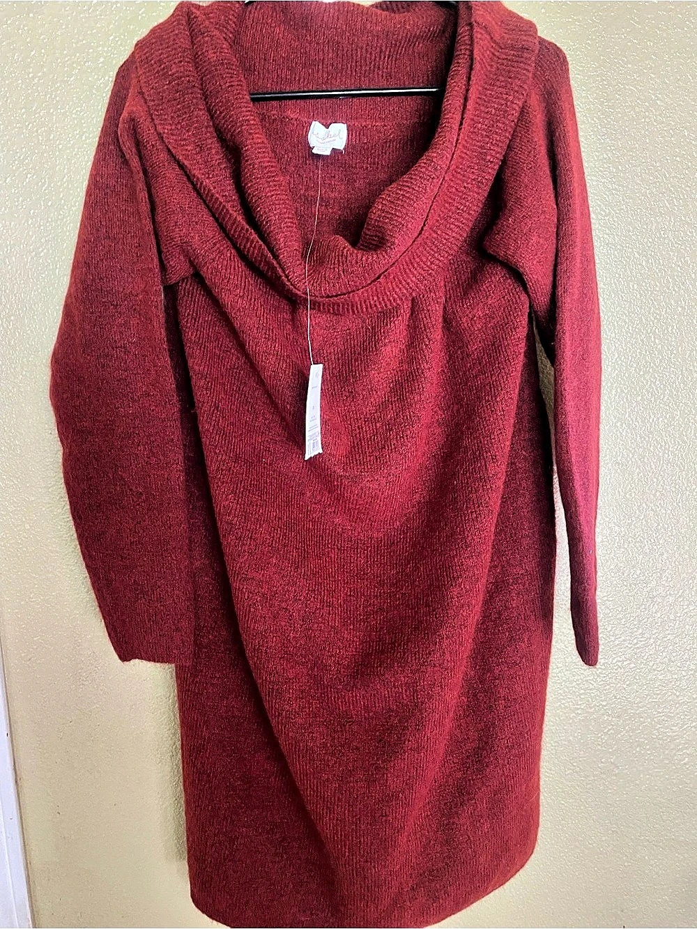 Isabel by isabel Ingrid  Women's Cowl Neck Sweater dress Red XXL NWT